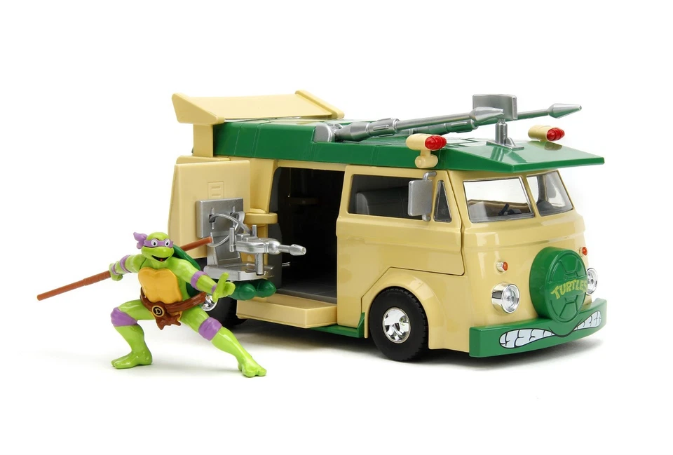 Jada 1:24 Donatello & TMNT Party Wagon Diecast 34529 Ninja Turtles Hollywood - Image 2 of 4