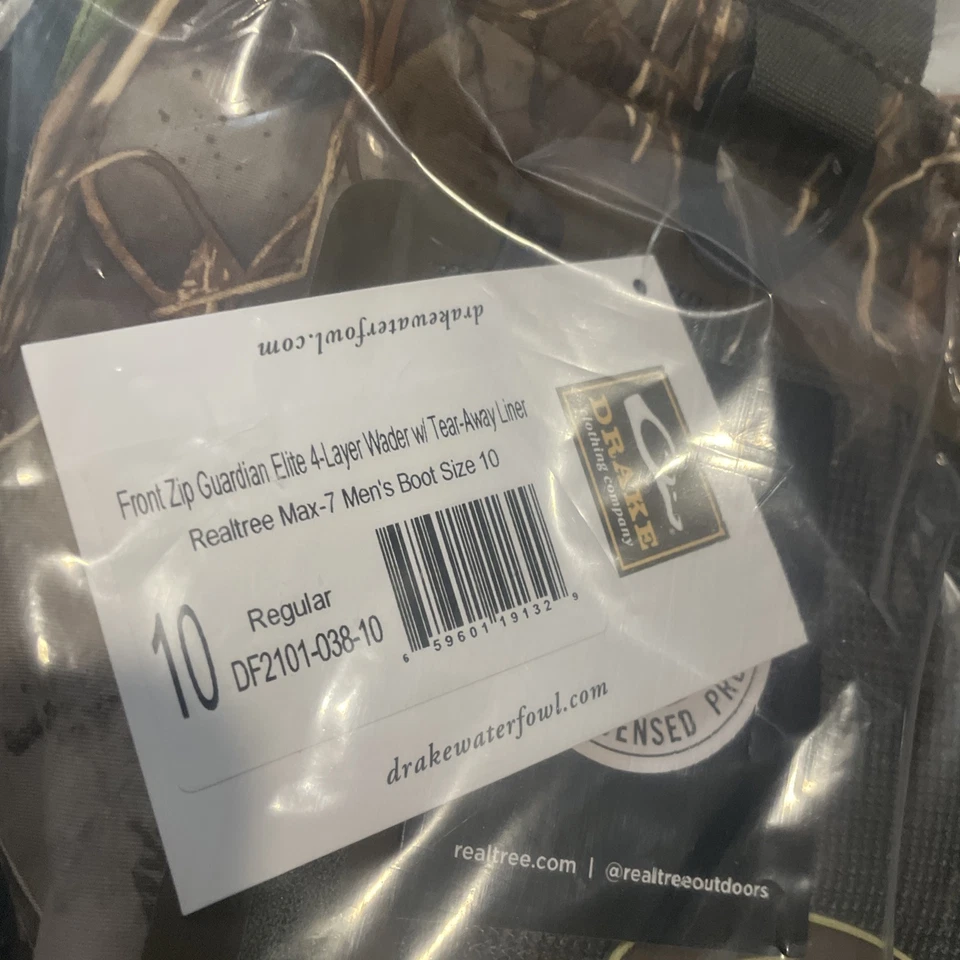 DRAKE WATERFOWL GUARDIAN ELITE CHEST WADERS FOUR LAYER REALTREE MAX 7 MENS 10 - Image 4 of 4