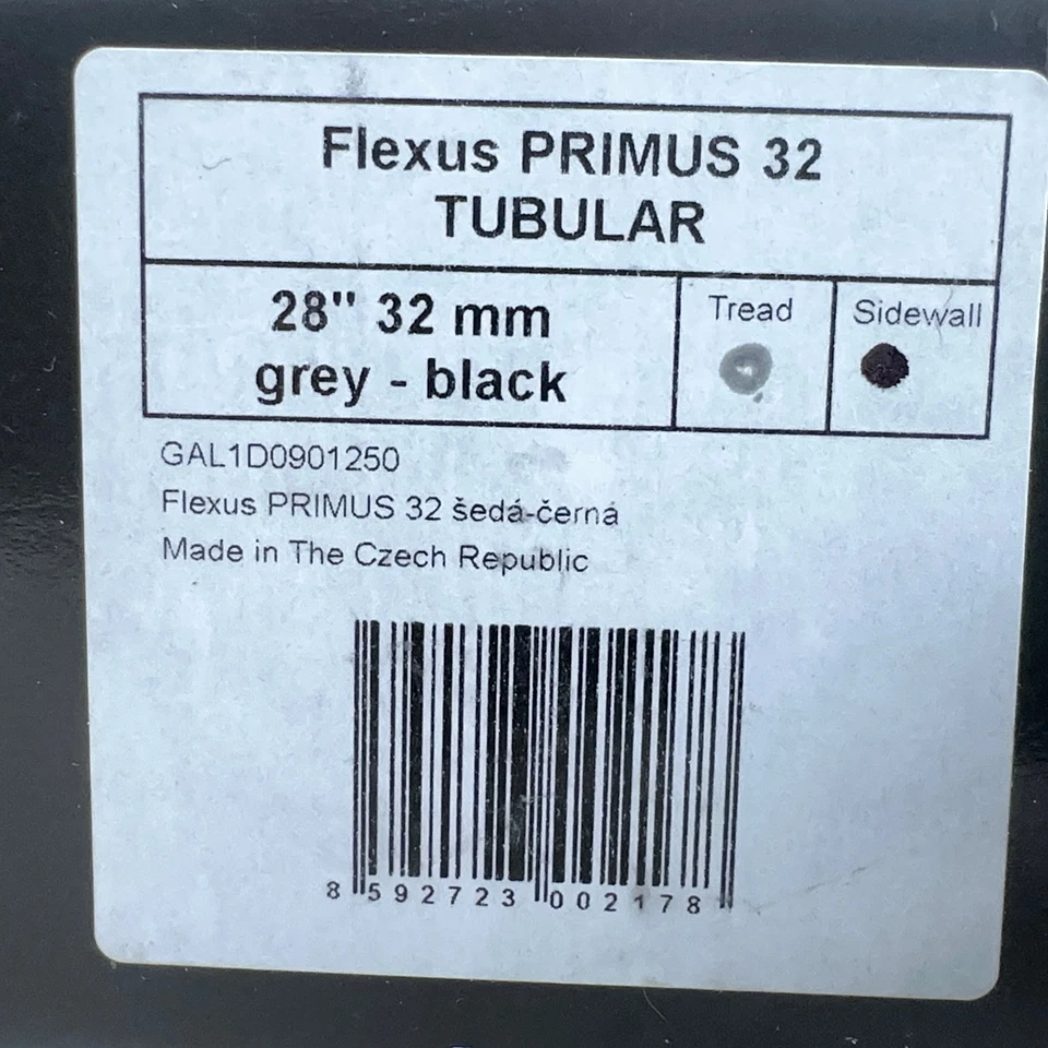 Neumático de bicicleta de ciclocross Tufo Flexus Primus Tubular CX 28" x 32 mm gris/negro Foto 2 de 4