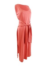 Lauren Ralph Lauren Sleeveless Slub Jersey Dress (8, Red Sky)