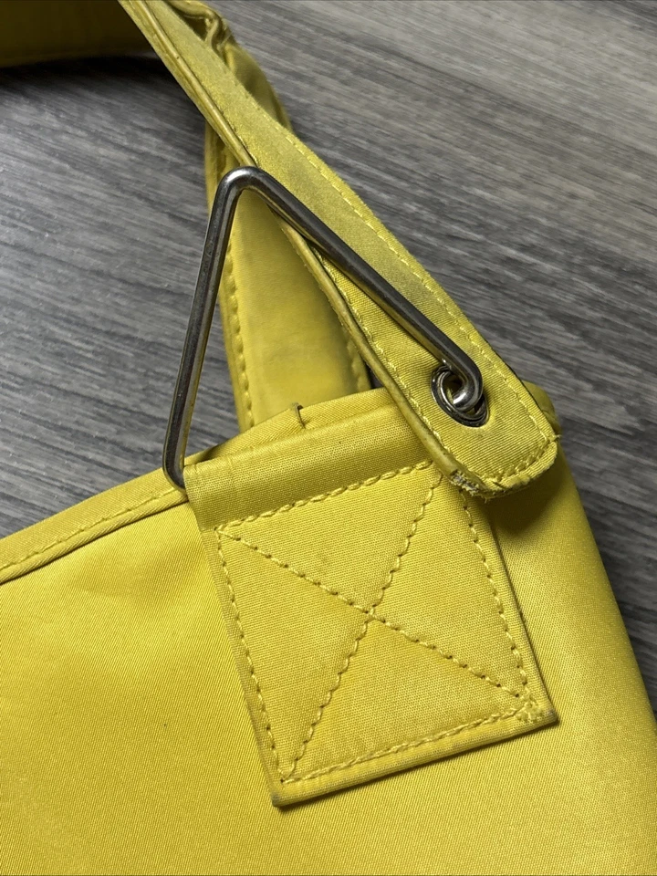 Ed Hardy 1971 Canvas Vinyl Tote Bag Veronica Yellow Christian Audigier Y2K NICE - Image 4 of 4