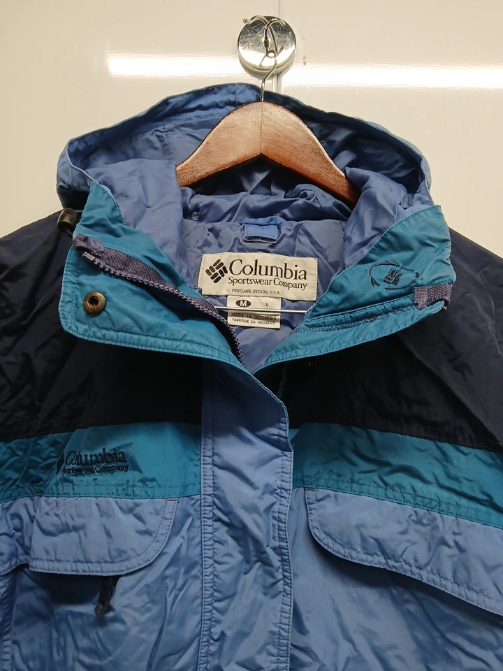 Columbia Jacket Womens Sz M Interchange Winter Ski  Parka Blue Shell Only - Image 2 of 4