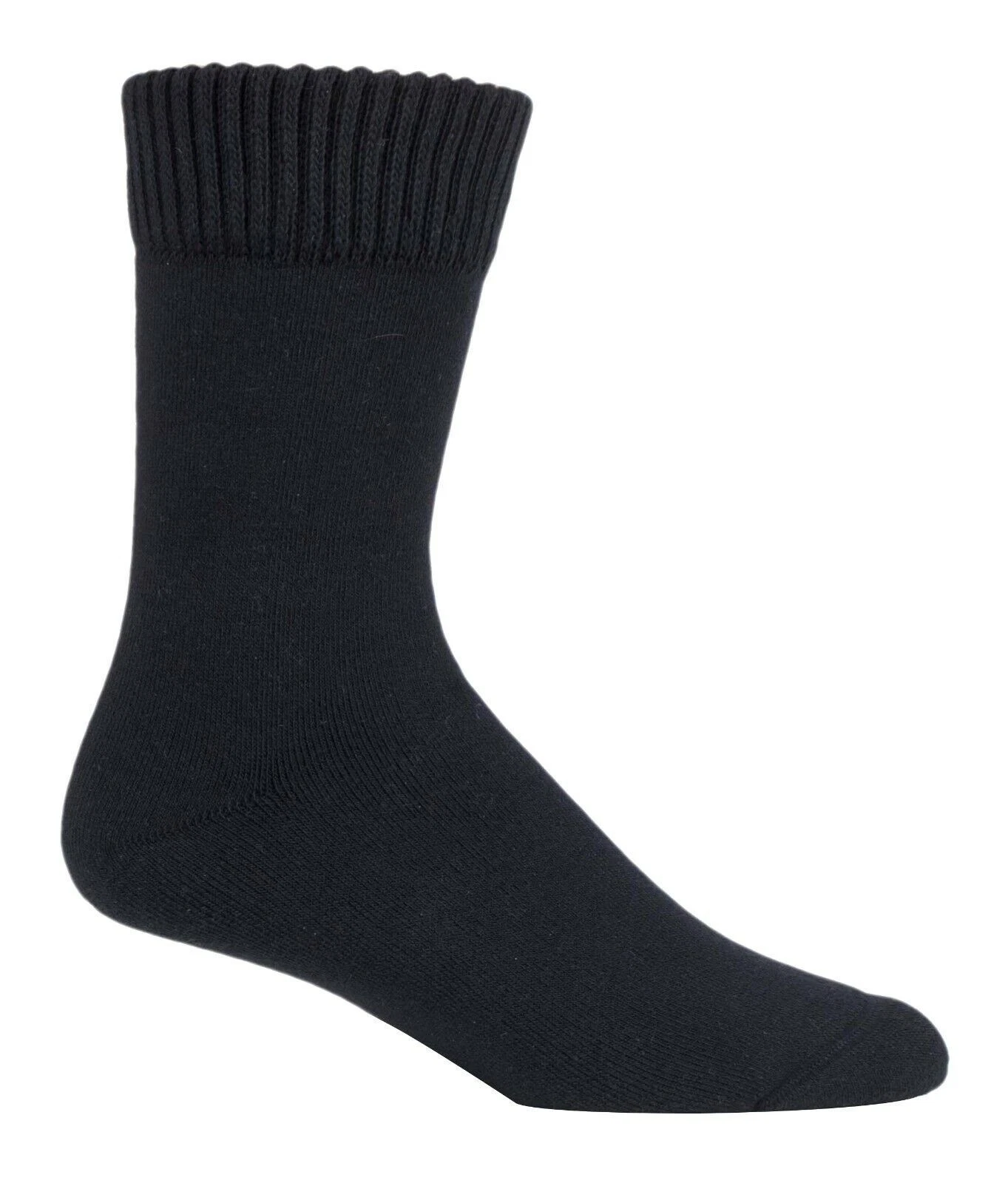 IOMI - Mens & Ladies Black Extra Wide Thermal Socks for Diabetics & Oedema