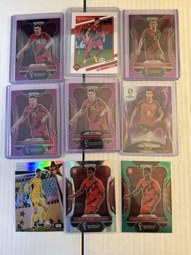 2021-24 Topps Panini Soccer RC Prizm Refractor Numbered Lot of 9 All Belgium