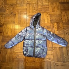 Moncler Kids Maya Dark Purple Puffer Jacket Goose Down Size 10 Anni