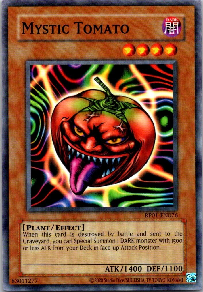 Mystic Tomato 遊戯王OCG Yu-Gi-Oh Yugioh 2020 Mystic Tomato RP01-EN076 Retro Pack 1 Free