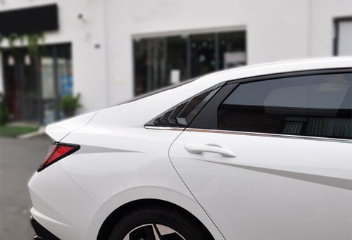 For Hyundai Elantra 2021-2024 Carbon Fiber Side Window Louver Shutter Cover Trim - Picture 2 of 10