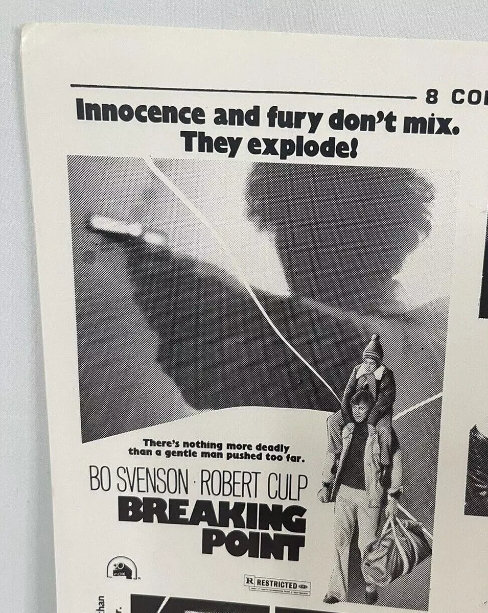 BREAKING POINT Movie Mini Ad Sheet Vintage Promo Advertising Poster Clip  Art