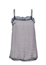Cabi New NWT Charisma Cami 4359 Gray w black lace Size XS - XL Was 86