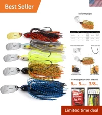 Dynamic Bladed Jig Fishing Lures - 3/8 oz & 1/2 oz Kits with Vibrating Action