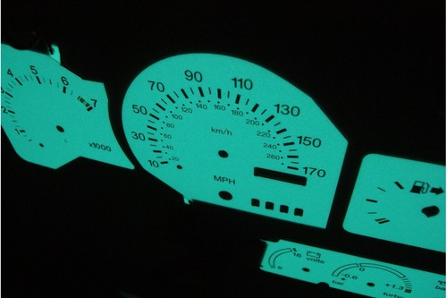 Ford Escort RS Cosworth INDIGLO plasma dials, replacement glow gauges glow gauge - Bild 7 von 8