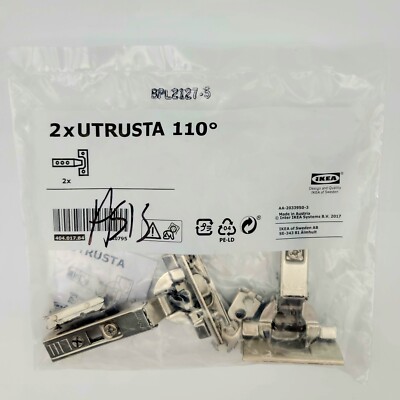 Set Of 48 Ikea UTRUSTA Hinge 110 ° w b-in Damper For Kitchen Instant Shipping