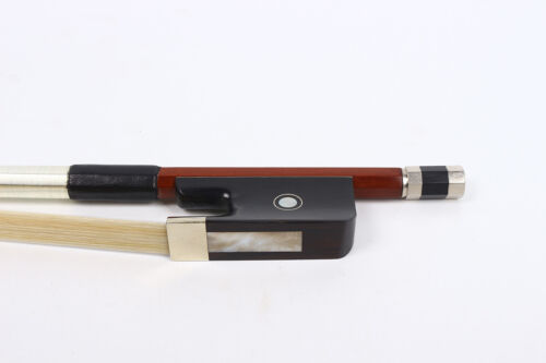 French Style 3/4 Upright Double Bass Bow High Quality Brazilwood Ebony Frog - Picture 3 of 7