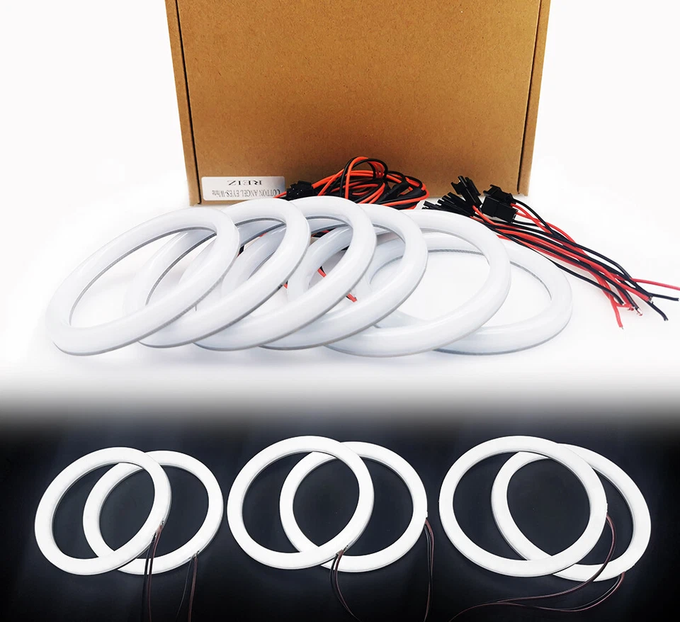 6pcs Cotton LED Angel Eyes Halo Ring Headlight DRL for Alfa Romeo 159 2005-2011 - image 3 of 4