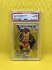 Shaquille O'Neal “SHAQ” Panini Mosaic GOLD WAVE 2019 NBA #281 PSA 10 LAKERS