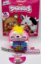 SUSIE MIKE & IKE MEGAMIX ZURU 5 Surprise Snackles Series 1 Plush Sloth 5.5”