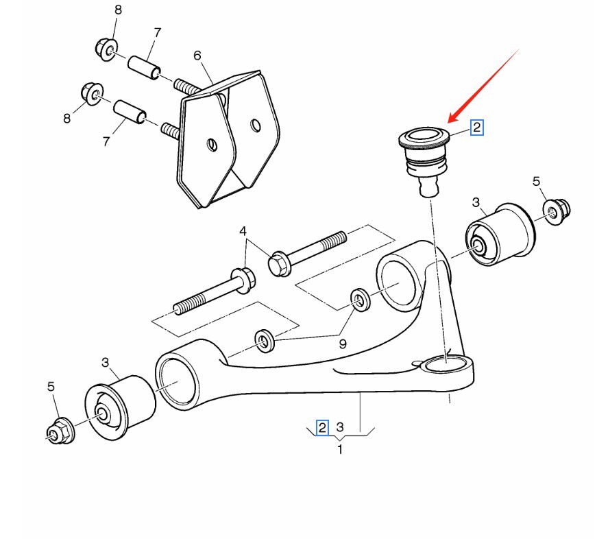 2pcs Front Upper Control Arm Ball Joint fit Bentley Mulsanne 3Y0407041A