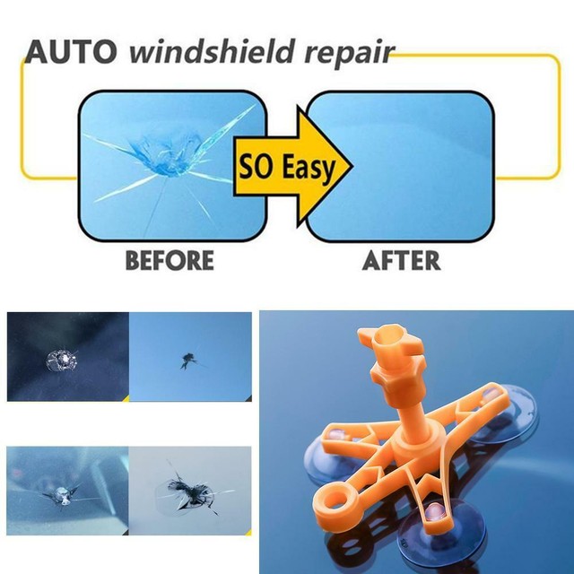 Windshield Repair Kit Quick Fix DIY Car Wind Glass Bullseye Rock Chip