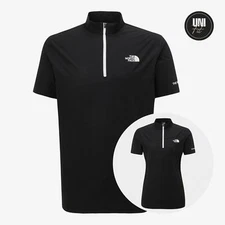 Genuine The North Face MINUS TECH LT S/S ZIP TEE BLACK