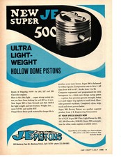 1968 Je Hollow Dome Pistons For Chevy 283 327 350 Original Print Ad
