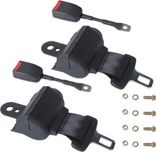 Set Of 2 Universal Retractable Golf Cart Seat Belts Easy Install Safety Kit