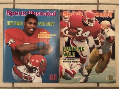1983 1985 Sports Illustrated USFL NEW JERSEY Generals HERSCHEL WALKER Set  Lot