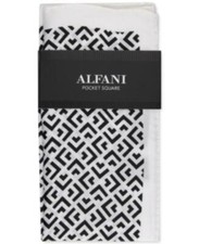 MSRP 35 Alfani Men's Geo Silk Pocket Square Size One Size