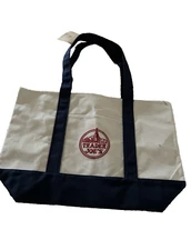 Trader Joe’s Large Canvas Reusable Heavy Duty Shopping Bag Navy Brand New 