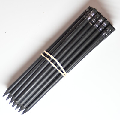 34pcs All Black Unbranded Unmarked Pencils