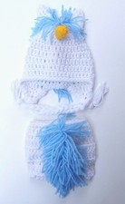 CROCHET BABY UNICORN HAT DIAPER COVER SET knit infant toddler beanie photo prop