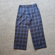 Pendleton Pants Womens Size 6 Blue Black Plaid Wool Straight Leg Vintage Retro
