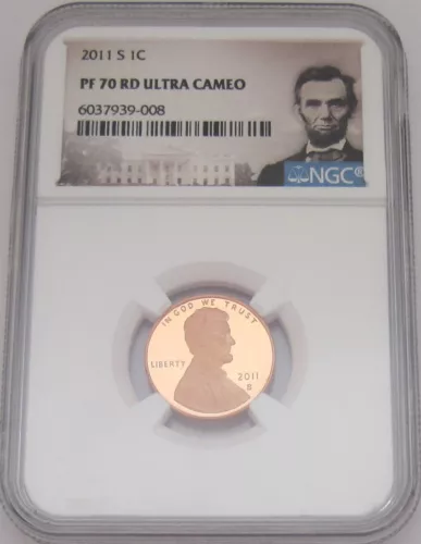 2011-S Lincoln Shield Cent NGC PF70 RED ULTRA CAMEO - Perfect GEM GRADED PROOF