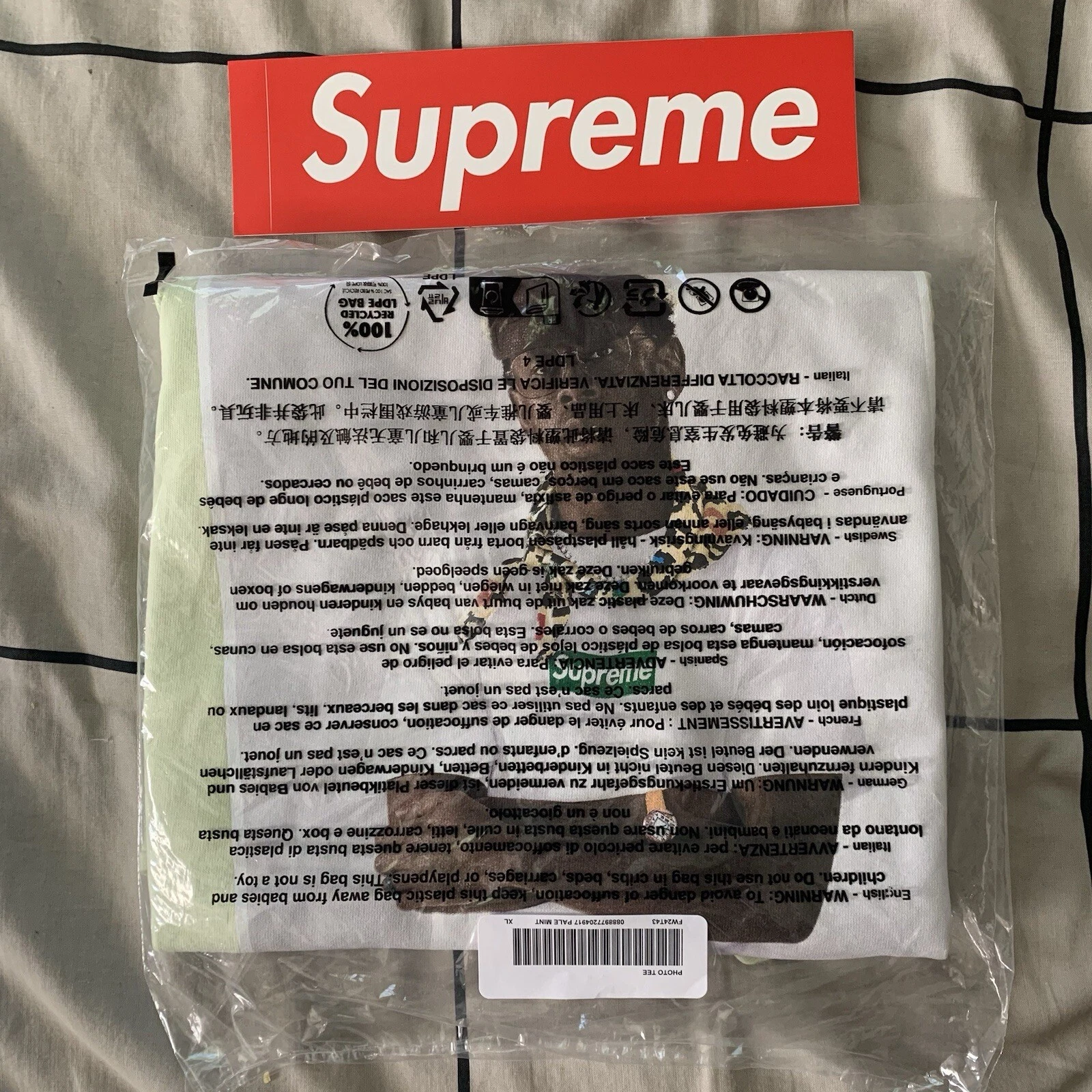 Tee shirt Supreme x Tyler, the Creator Pale Mint XL XLarge   FW24