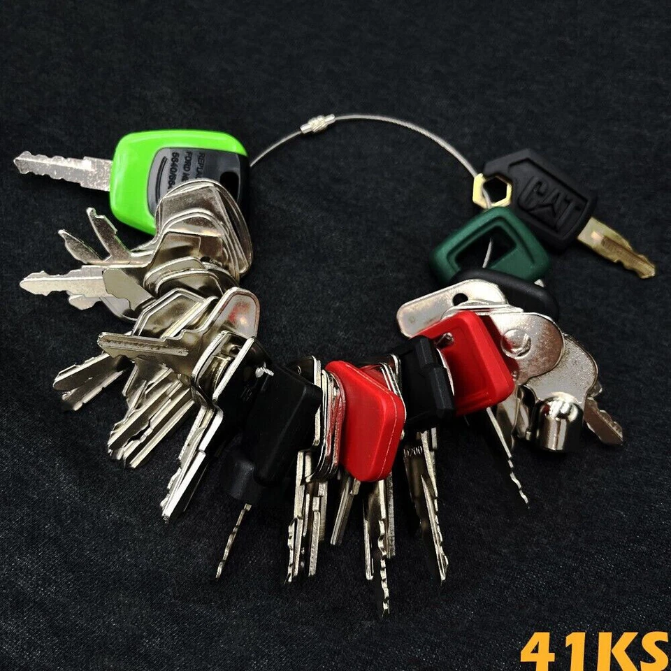 41 Heavy Equipment Key Set Case Cat Komatsu JD JCB Kubota Bobcat JLG Genie Volvo - Image 2 of 3