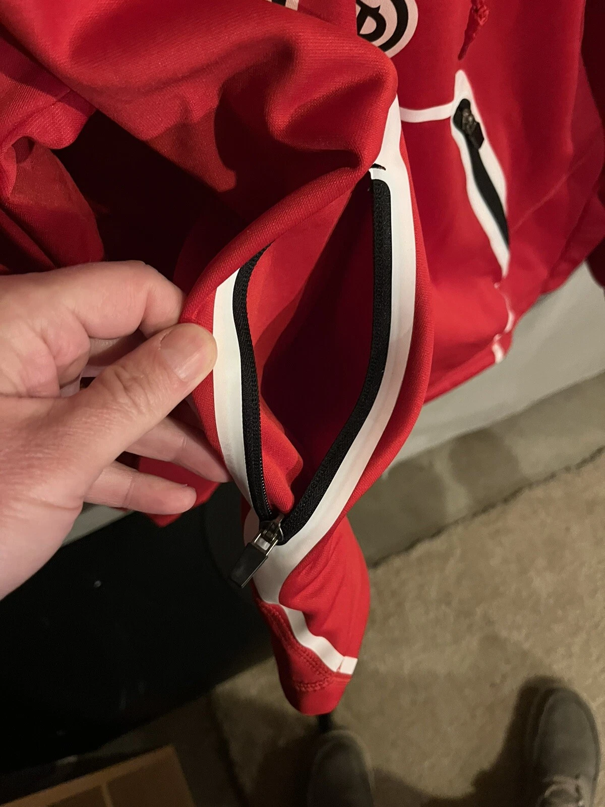 VETEMENTS Felpa con cappuccio NFL Team Abbigliamento Tampa Bay Buccaneers pullover rosso taglia grandi tasche con cerniera