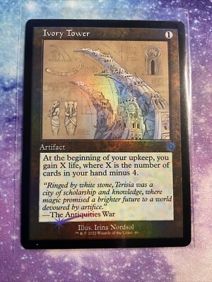 1x Ivory Tower -- Retro Schematic - Foil NM-Mint, English The Brothers' War: Ret