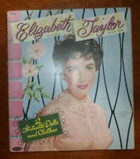 1954 Elizabeth Taylor Paper Dolls Book Original Used Whitman Publishing Company
