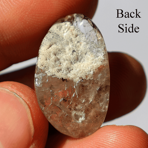 27.2 Cts Natural Garden Quartz Hi-Grade 27mmx17mm Oval Cabochon Loose Gemstone - Picture 6 of 10