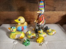 Vintage Tin Litho Wind-up Duck Toys, Etc. China