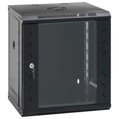 12U Wall Mounted Network Cabinet 19 Inch IP20 20x16x24 Space Saver Storage