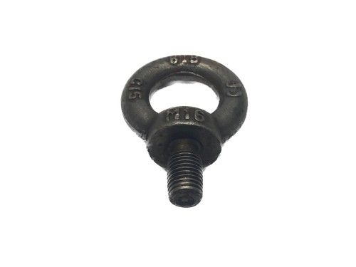USED Unbranded 35mm ID 62mm OD M16 x 2 Forged Eye Bolt w/ Shoulder 