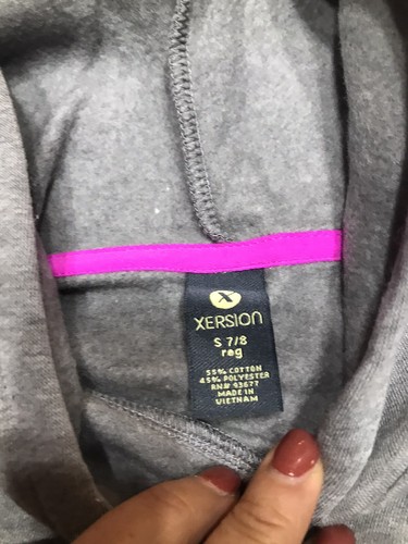 Xersion Girls Heather Gray Hoodie Size 7/8. - Picture 6 of 7