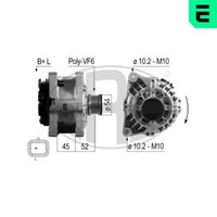 ERA Lichtmaschine Generator 90A 14V FüR Peugeot Bipper Tepee 1.3 Hdi 75 1.4