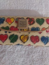 DOONEY  & BOUR?? RETRO?? EMBOSSED?? HEARTS?? CREDIT ??CARD ??CLUTCH