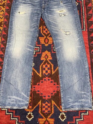 Vintage Levi’s Skull Stonewashed Denim Custom Handmade Jeans 36 - 32 Johnny Depp - Picture 8 of 8