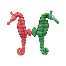 Green; Pink Sea Horse Crochet Doll Handmade Amigurumi Plush Toy VAC