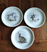 Lot de 3 Assiettes Anciennes Décor Animalier SARREGUEMINES
