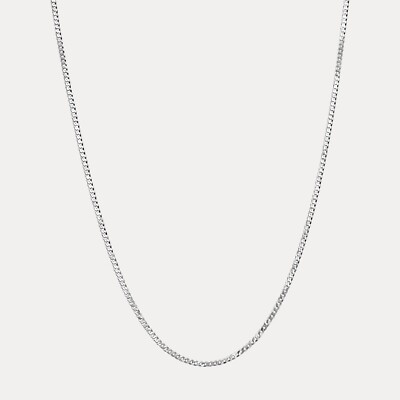 925 Sterling Silber 3 mm flache Panzerkette Kubanische - Silber/Gold/Roségold ITALIEN