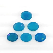 CARIBBEAN BLUE OPAL 6 x 4 MM OVAL CUT ALL NATURAL SOLD PER STONE F-4487
