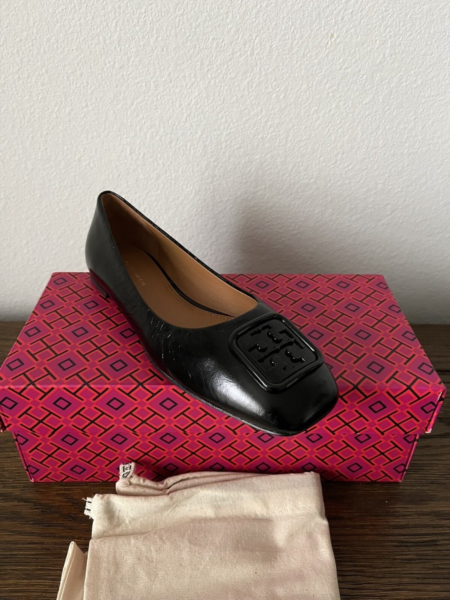 フラットシューズ TORY BURCH BLACK LEATHER FLATS s-l1200.jpg